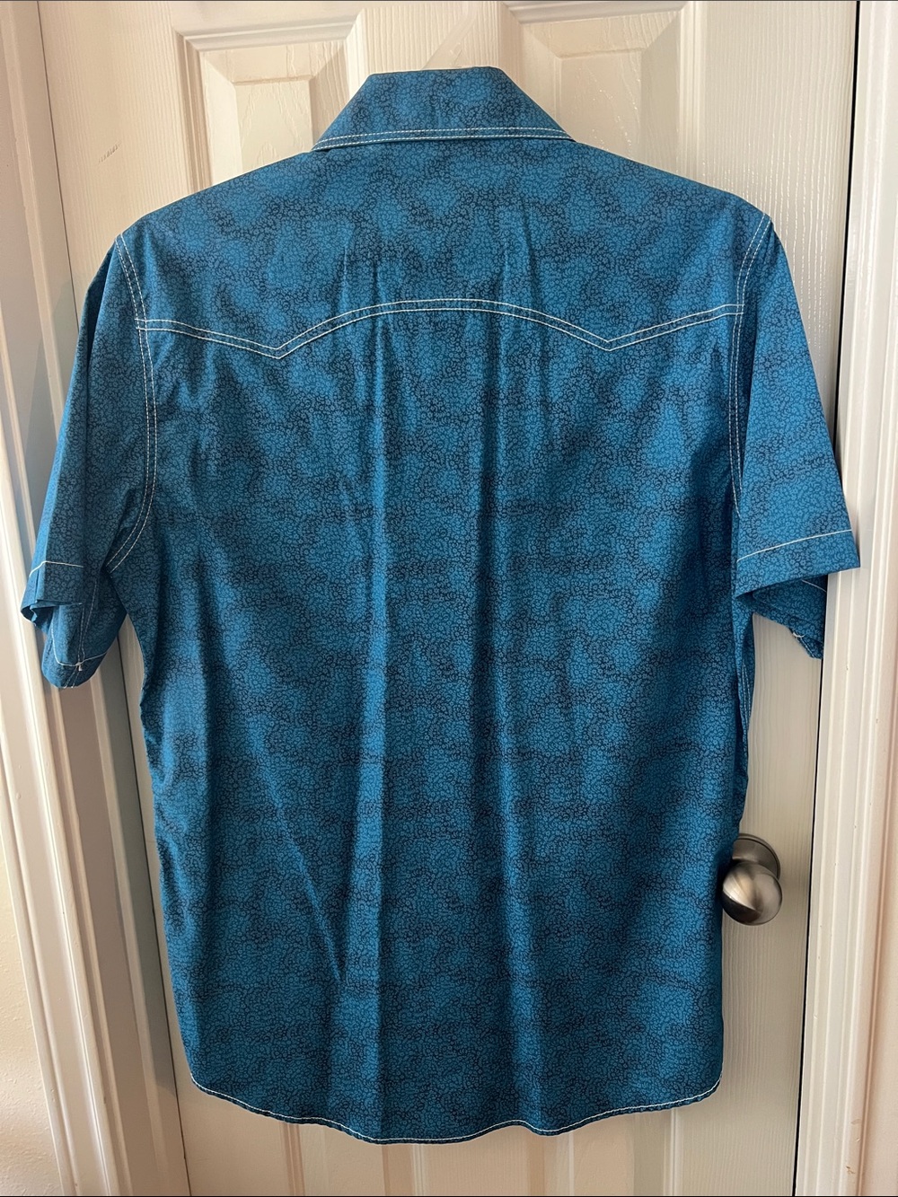Retro Ranch Short-Sleeve Western Shirt - Blue - Picture 3 of 6